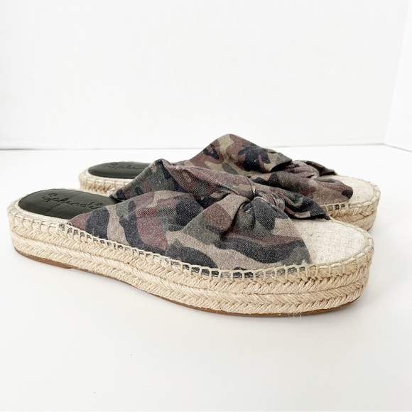 Splendid Espadrille Slide Sandals Women's Size 10 Camo Albany Platform Slip On - Picture 4 of 9